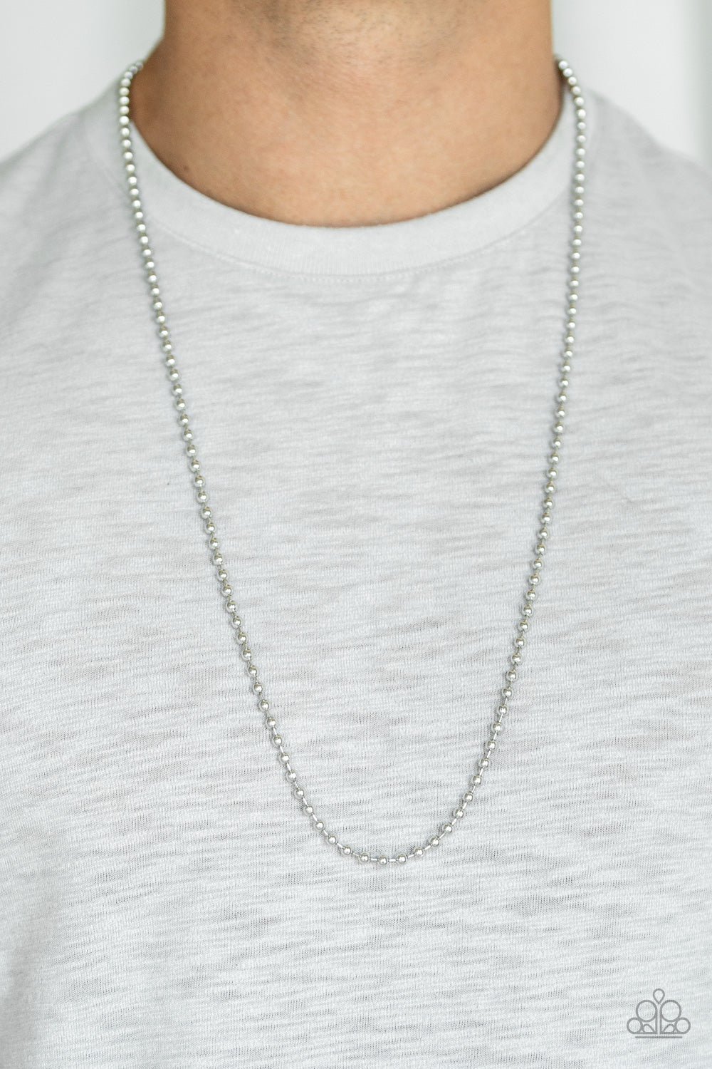 Paparazzi ♥ Cadet Casual - Silver ♥ Mens Necklace