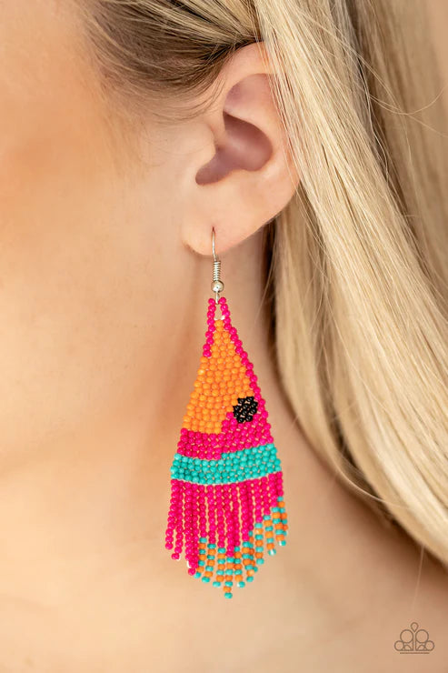 Brightly Beaded - Multi - Pink