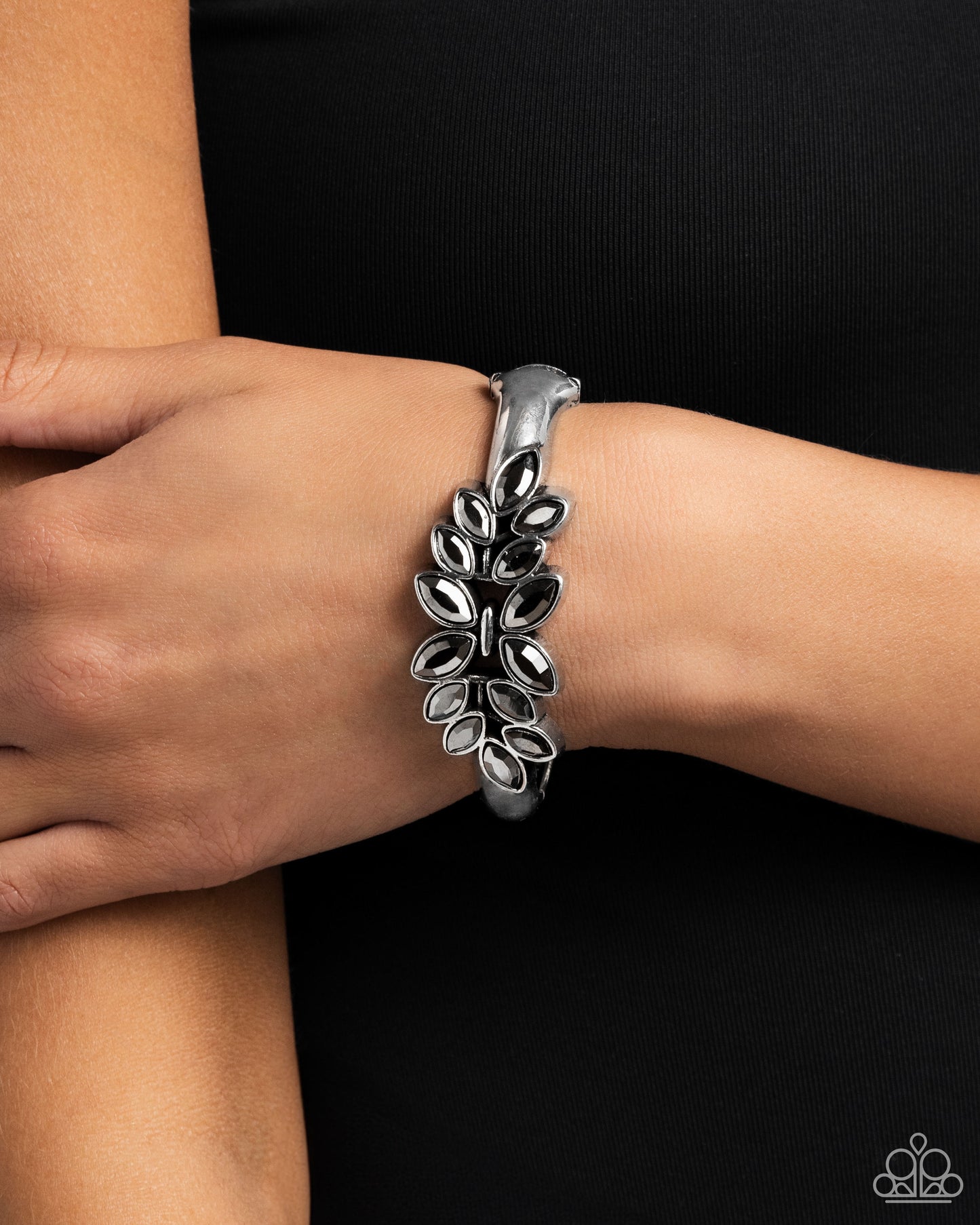 Glamorously Garnished -Hematite - Silver