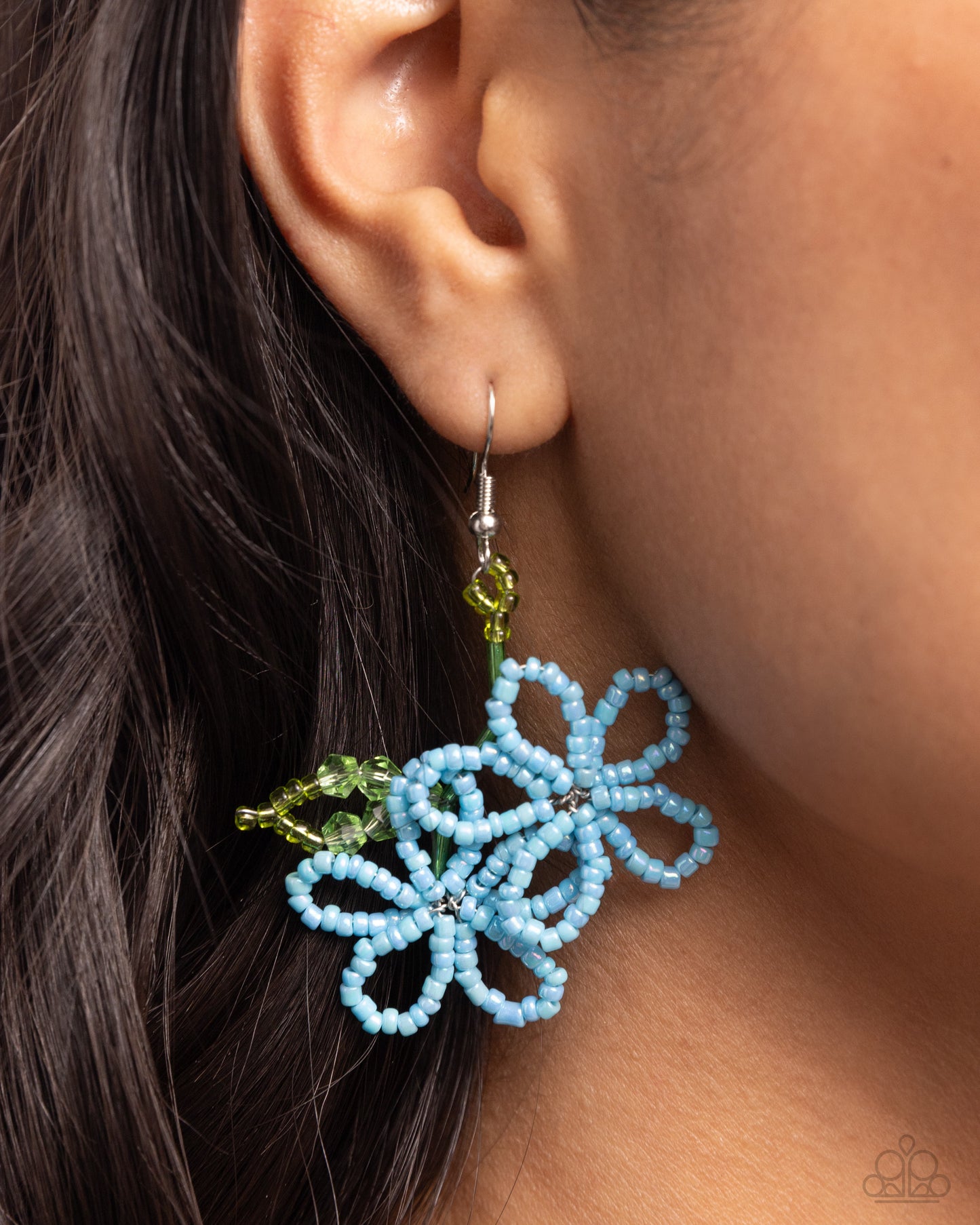 Beaded Blooms - Multi - Blue