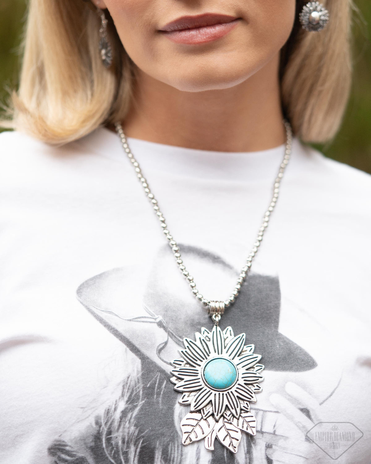 Sunflower Solstice - Turquoise - Blue