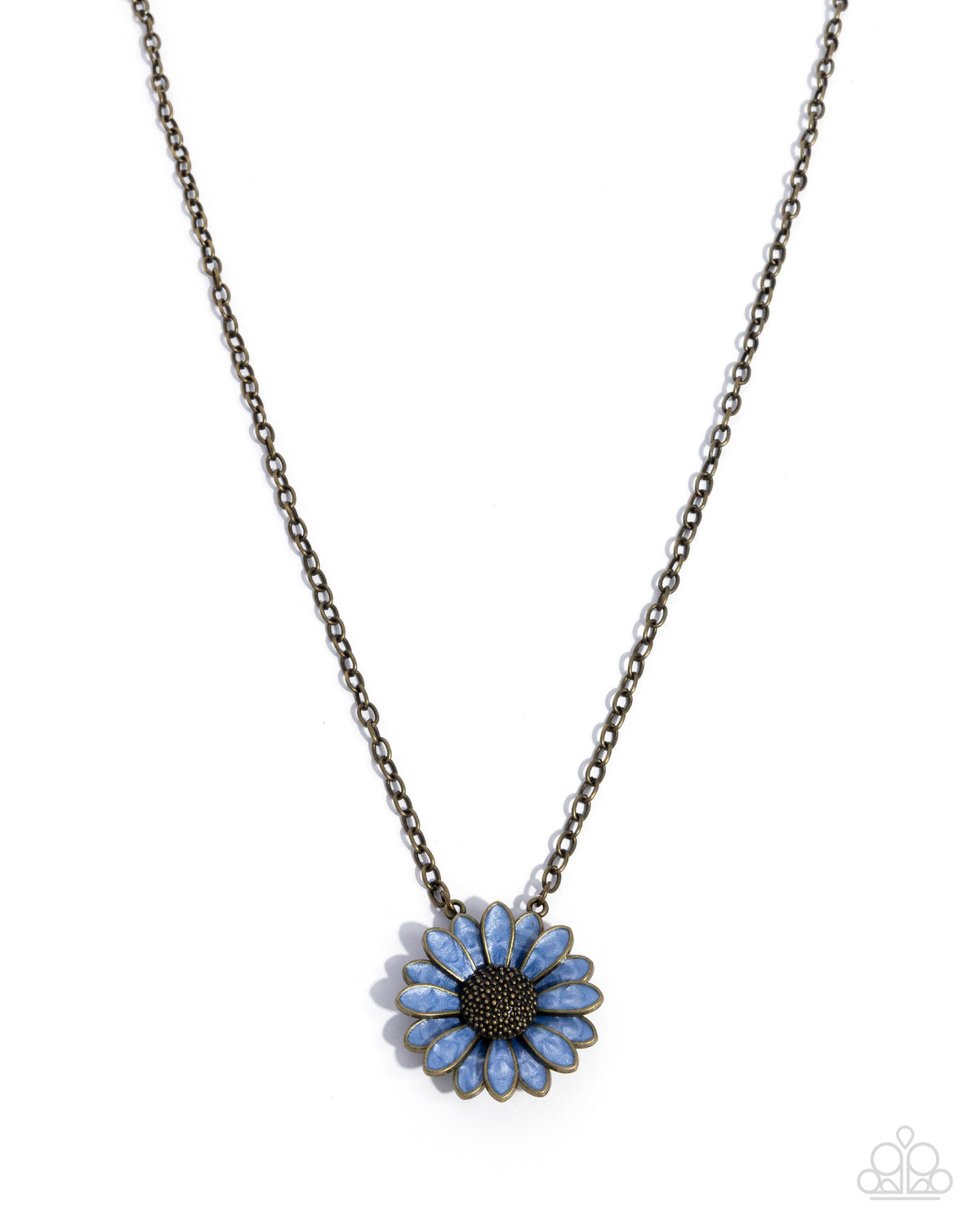 Parisian Posy -Blue - Brass
