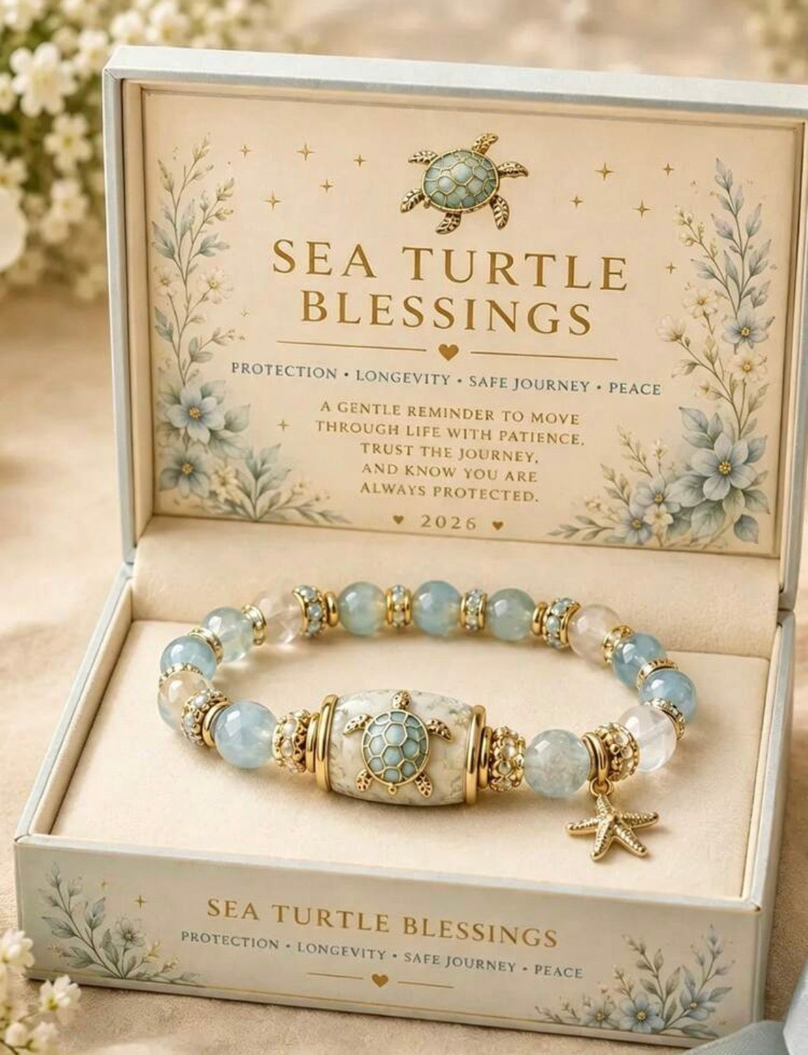 Sea Turtle Blessings - Blue