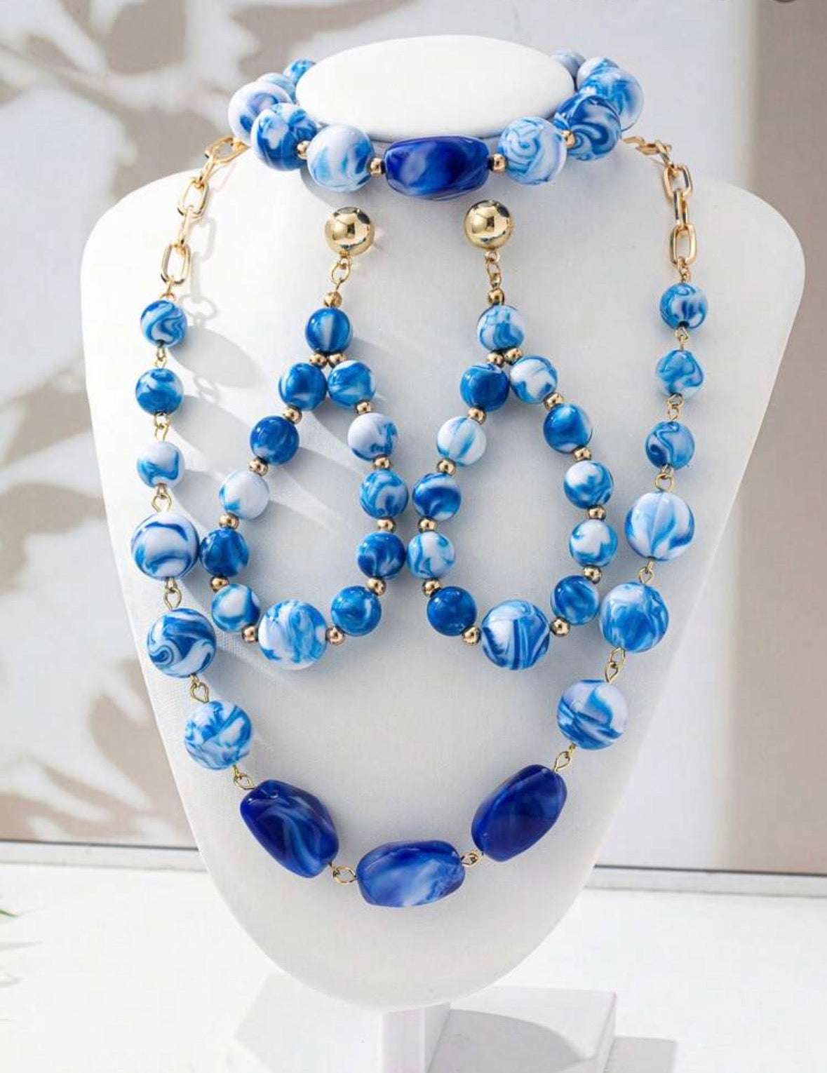 Marbleized Dreams - Blue - Complete Look