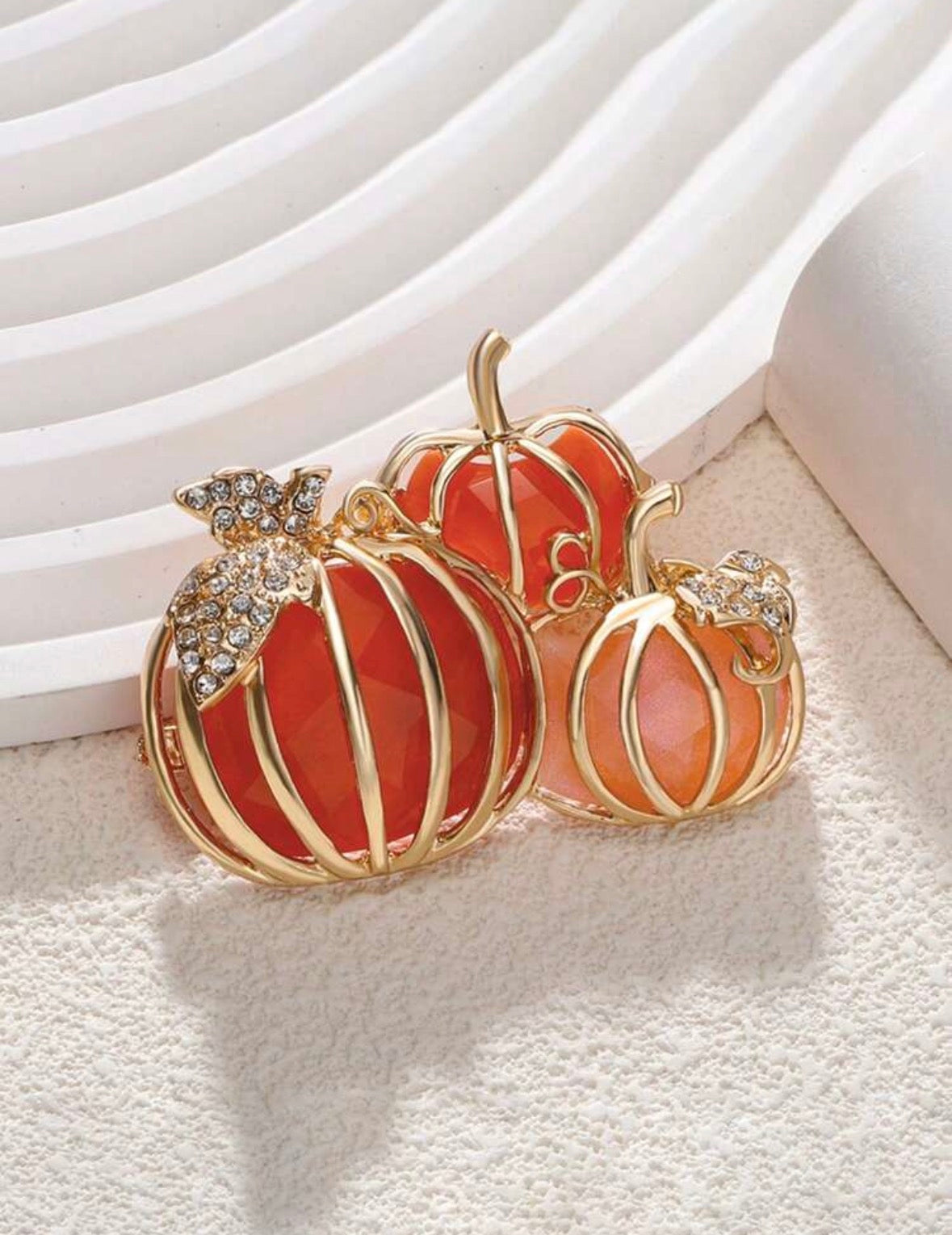 Pumpkin Patterns - Brooches - Gold