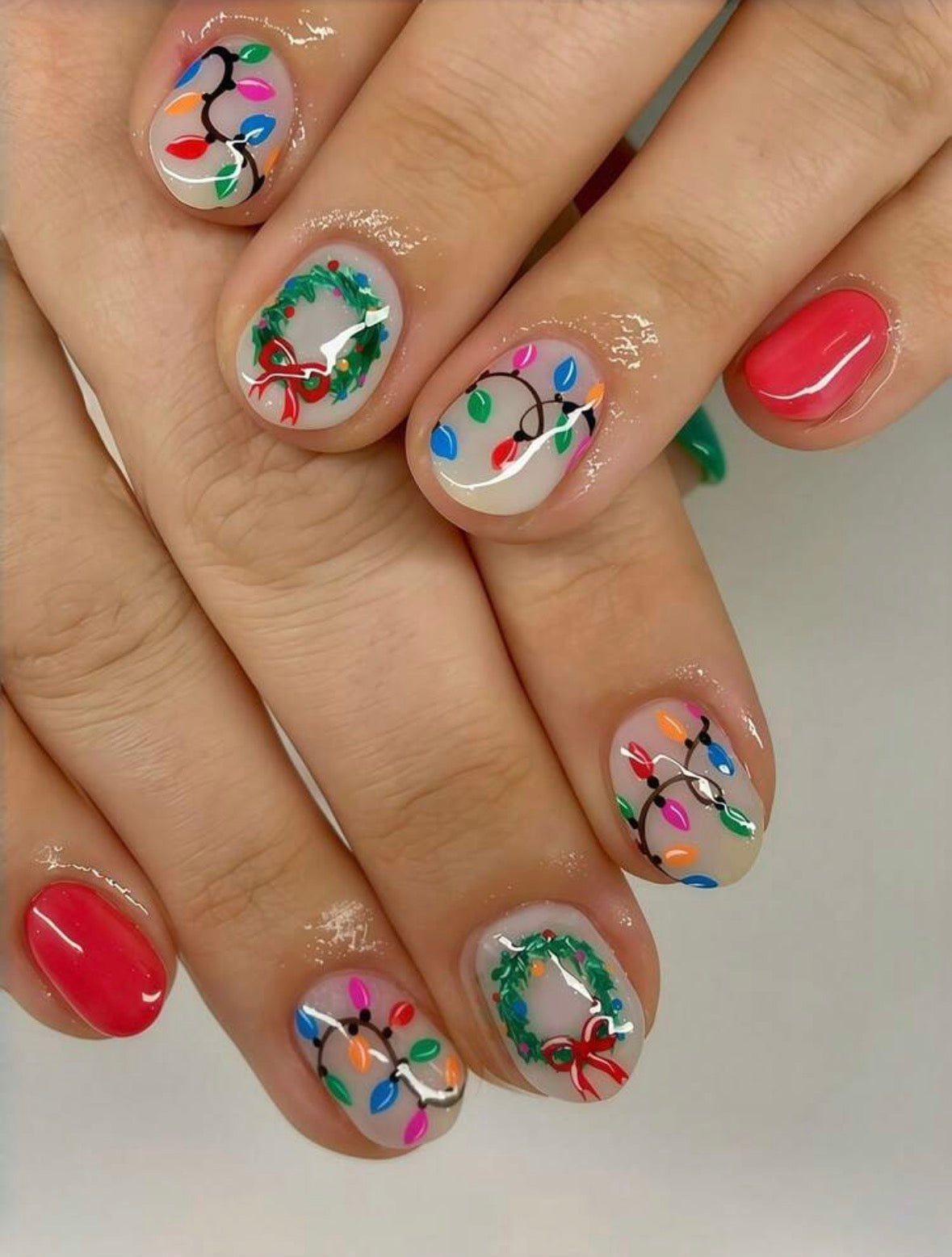 Holiday Lights - Nails