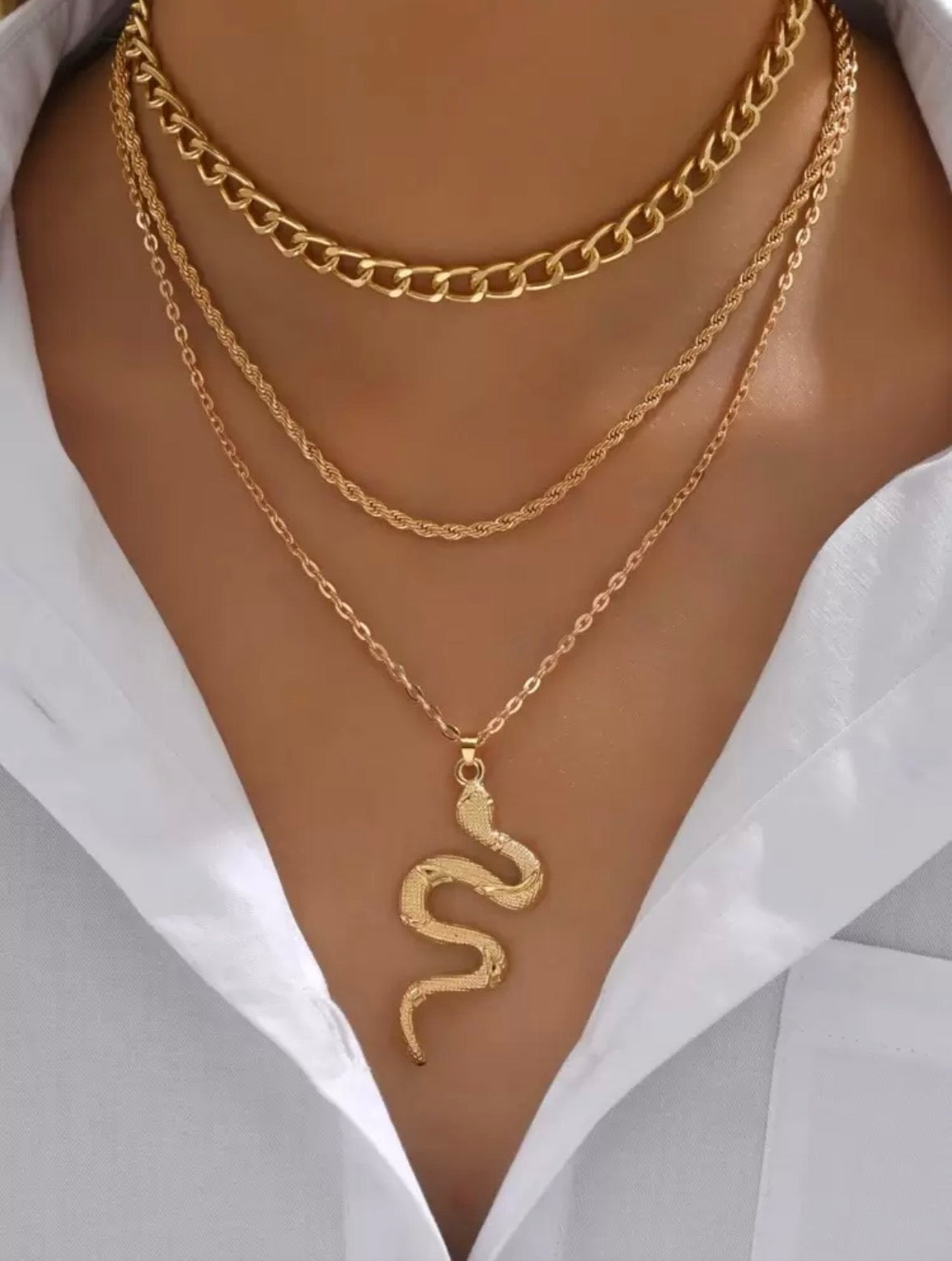 Layered Snake - Gold
