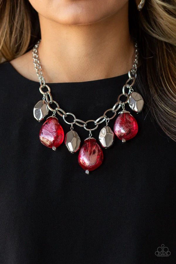 A Finishing Touch Looking Glass Glamorous - Red