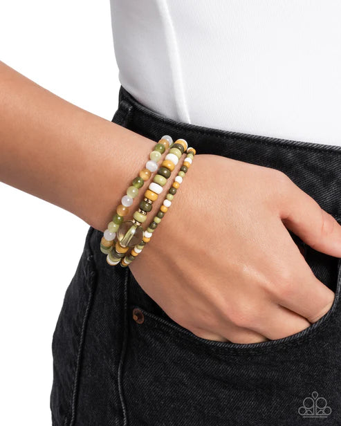 Seed Bead Stack - Green