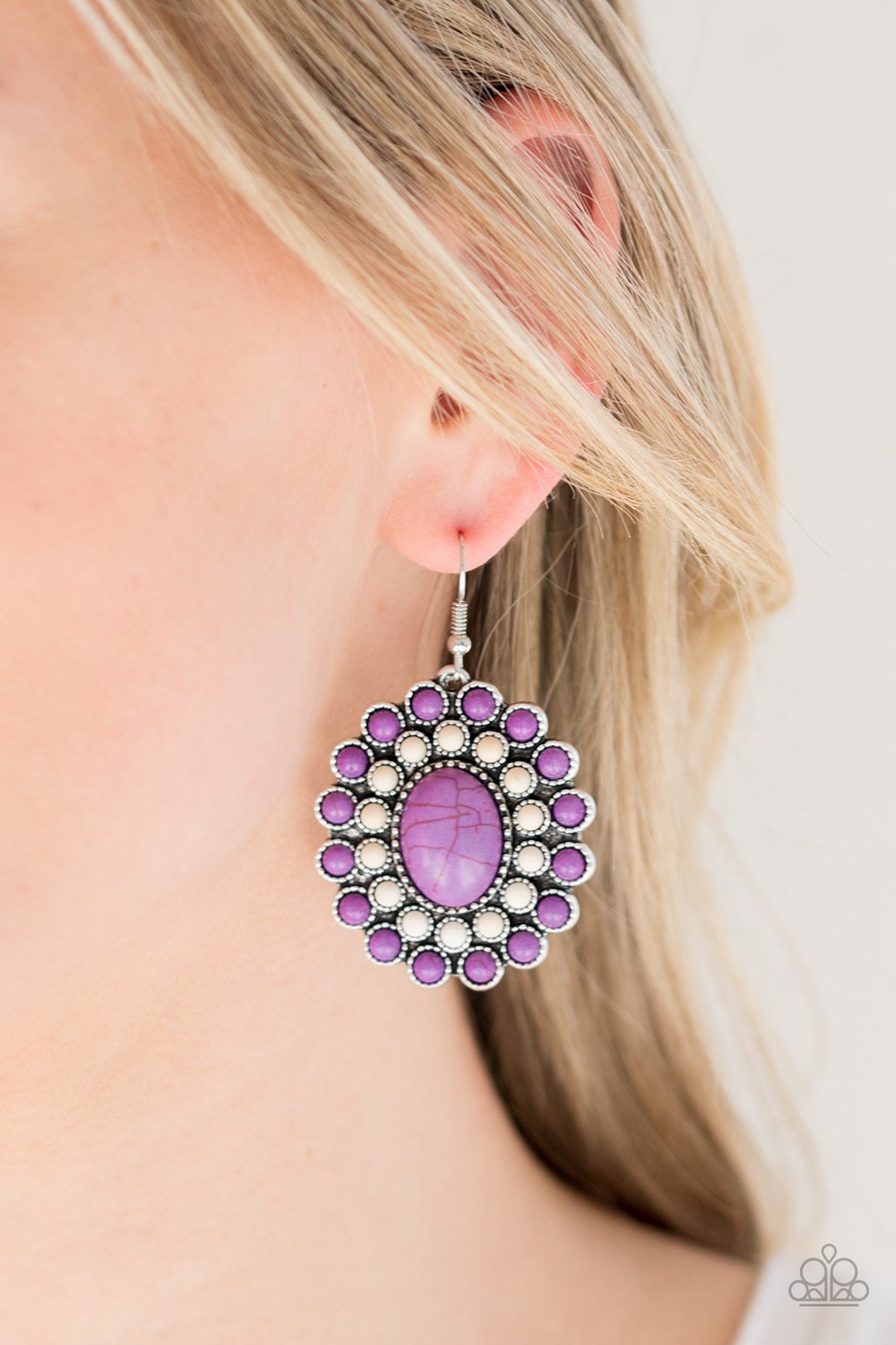 Stone Solstice-purple-Paparazzi earrings
