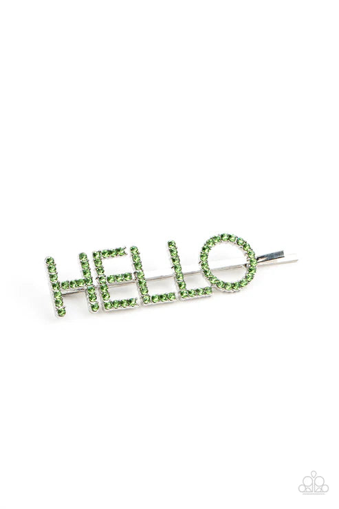 Hello There - Hair Accessories - Green