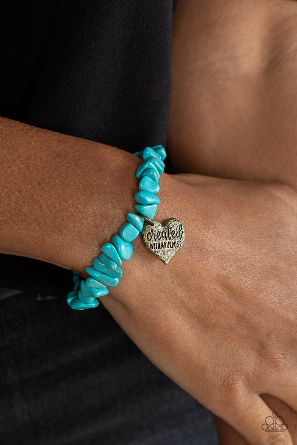 Stony-Hearted - Turquoise - Blue - Brass