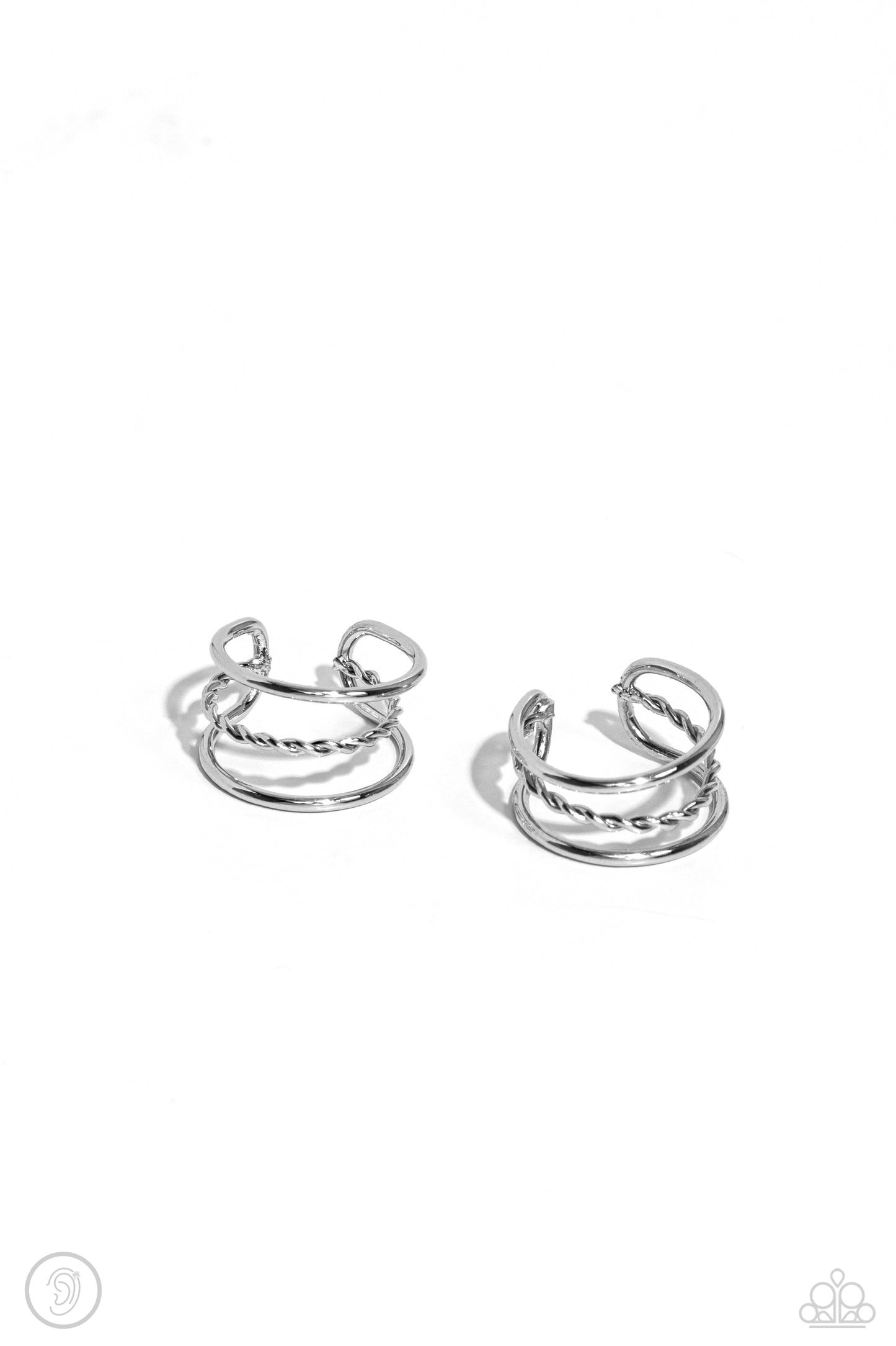 Textured Triumph - Ear Cuffs - Silver