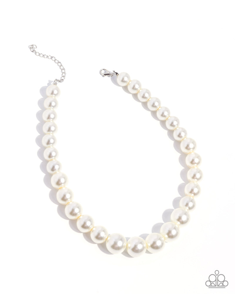 Eternal Empire - White Pearl Short Necklace