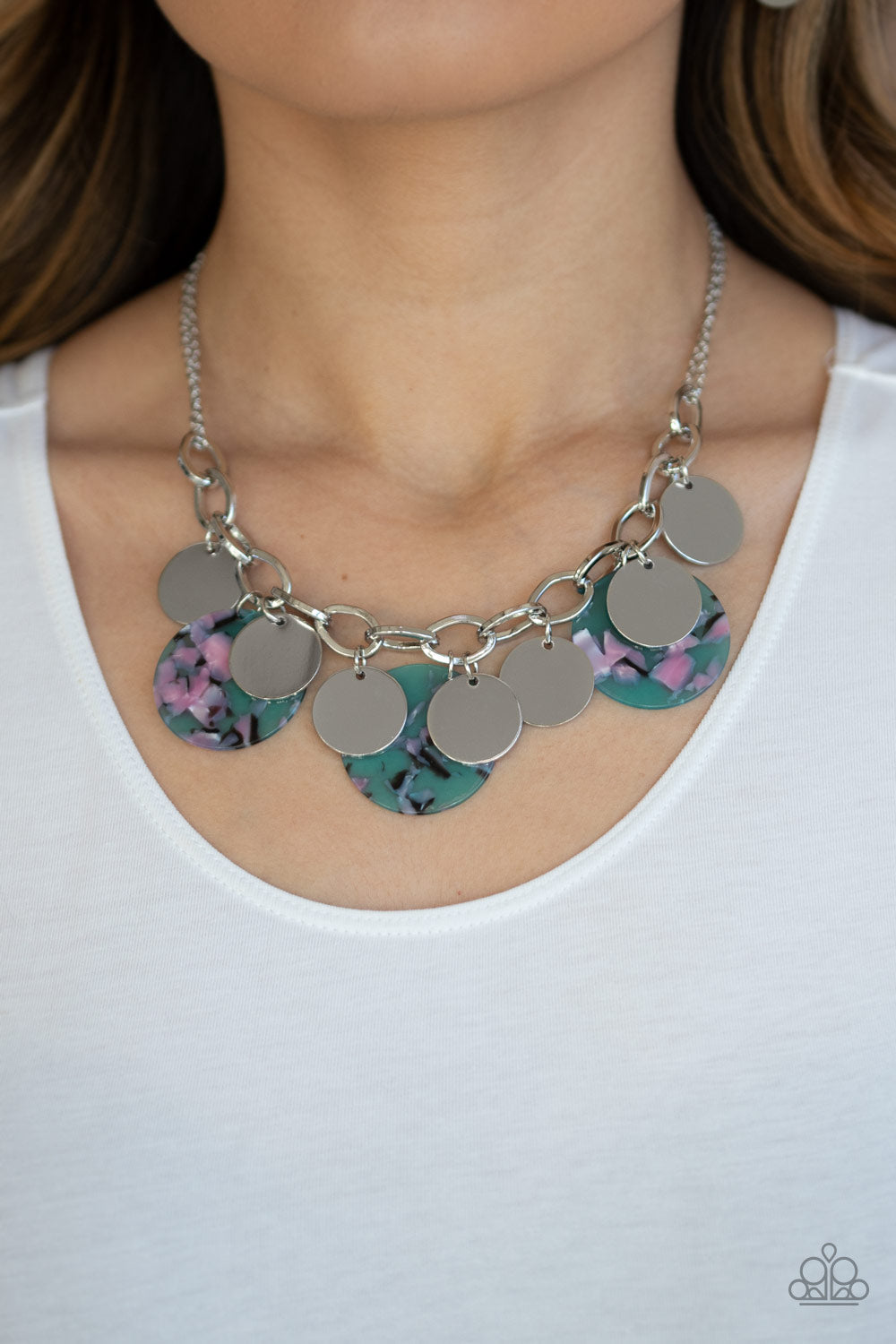 Paparazzi ♥ Confetti Confection - Blue ♥  Necklace