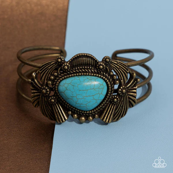 Western Wonderland - Blue - Brass