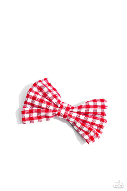 Gingham Grove - Hair Accessories - Red