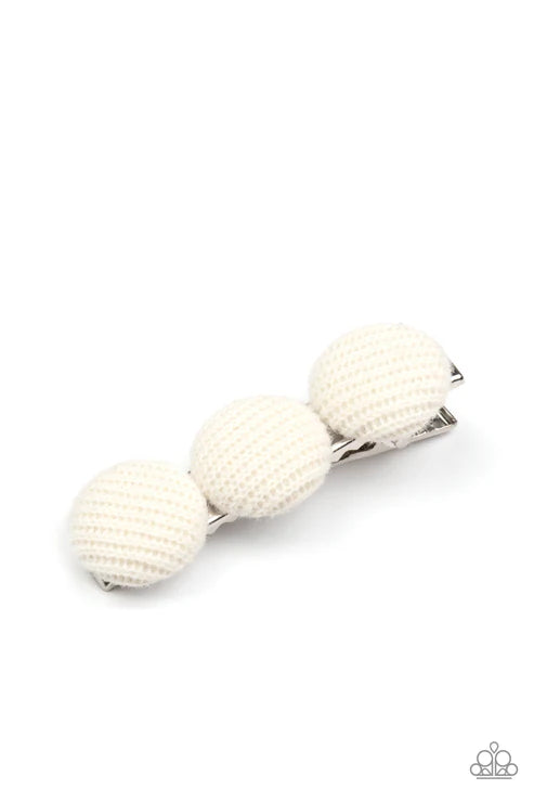 Cute as a Button - Hair Accessories - White