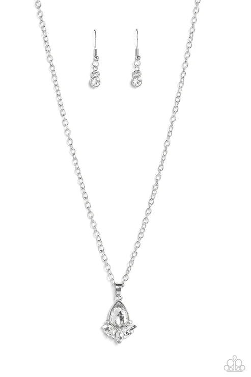 Fancy Fringe - Silver - White