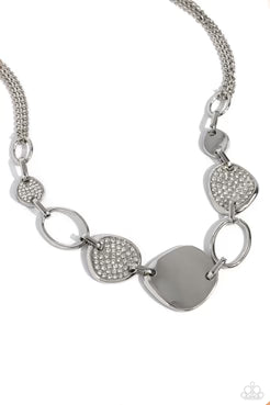 Asymmetrical Attention - Silver -White