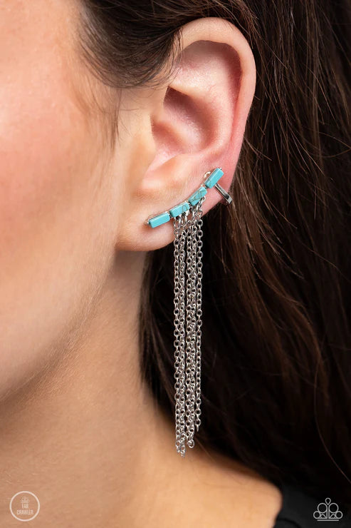 Fault Line Fringe - Ear Crawlers - Blue