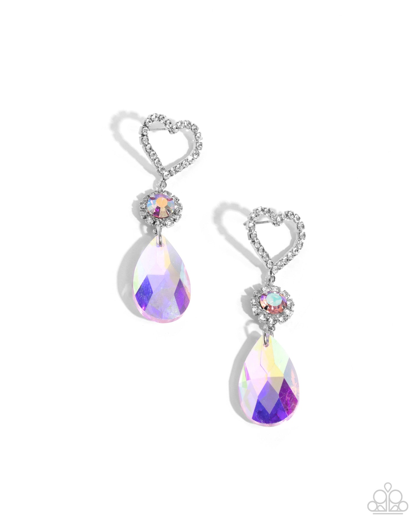 Faceted Frenzy - Hearts - Iridescent - Pink