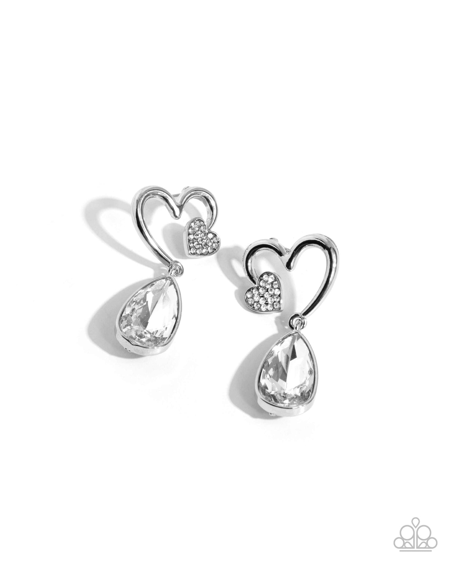 Coupling Up - Hearts - Silver - White