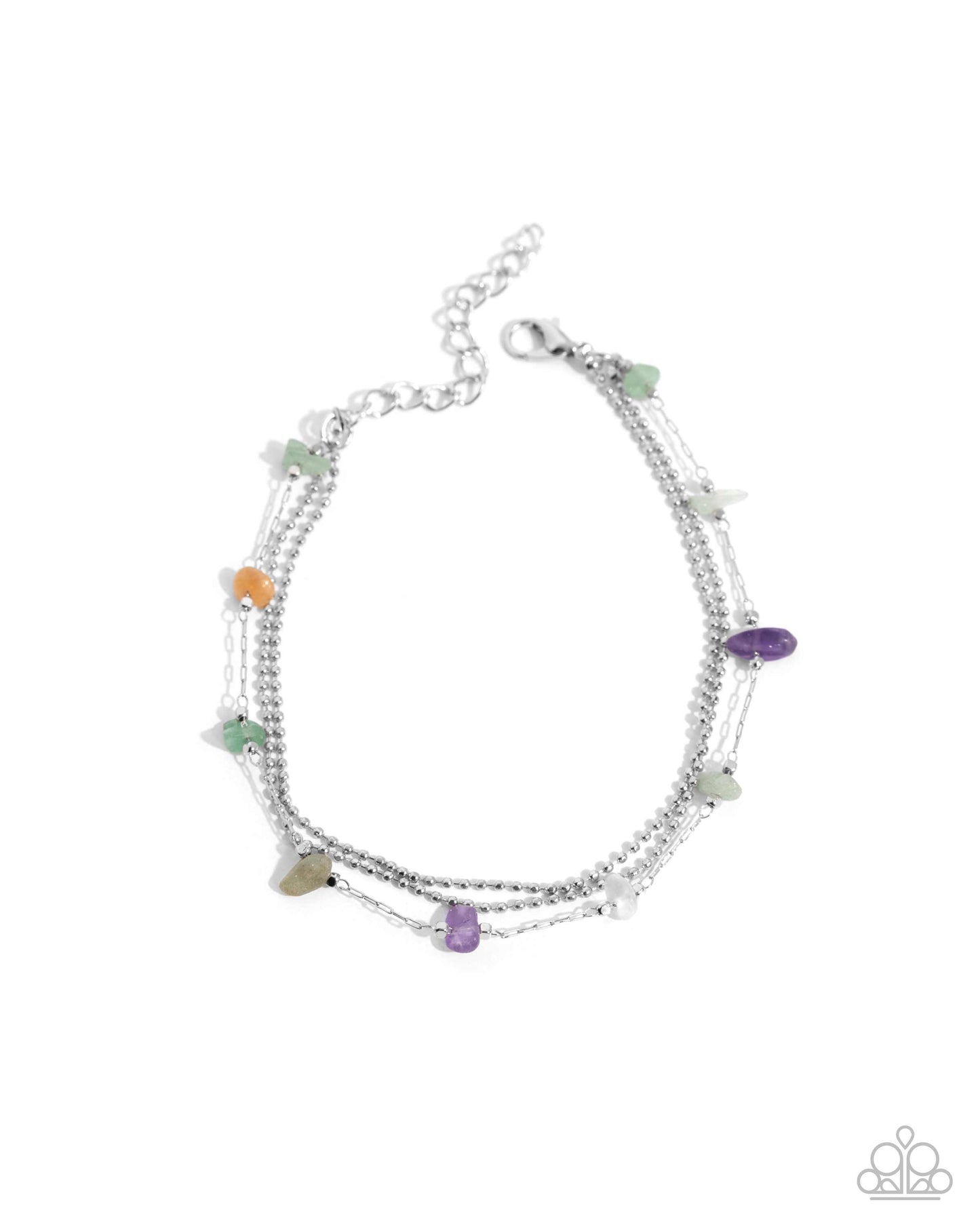Complete Look - Free-Spirited Favorite Necklace and Free-Spirited Fondness Bracelet Purple Silver 2-Piece Set
