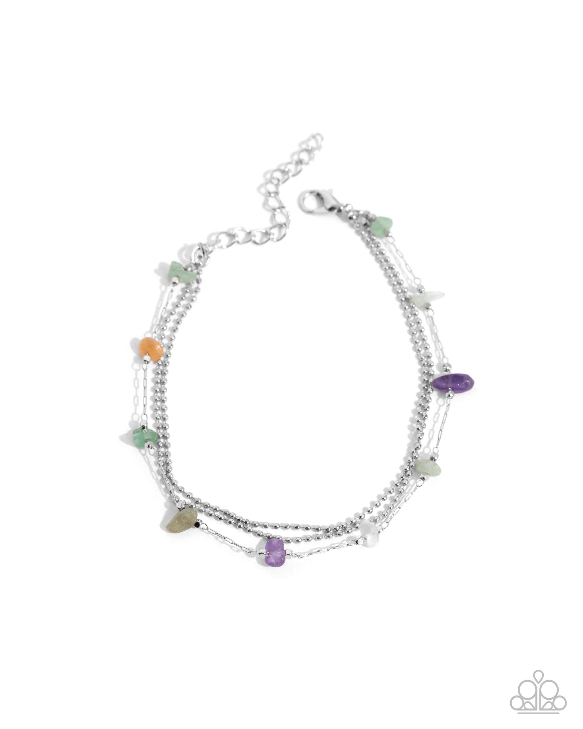 Complete Look - Free-Spirited Favorite Necklace and Free-Spirited Fondness Bracelet Purple Silver 2-Piece Set