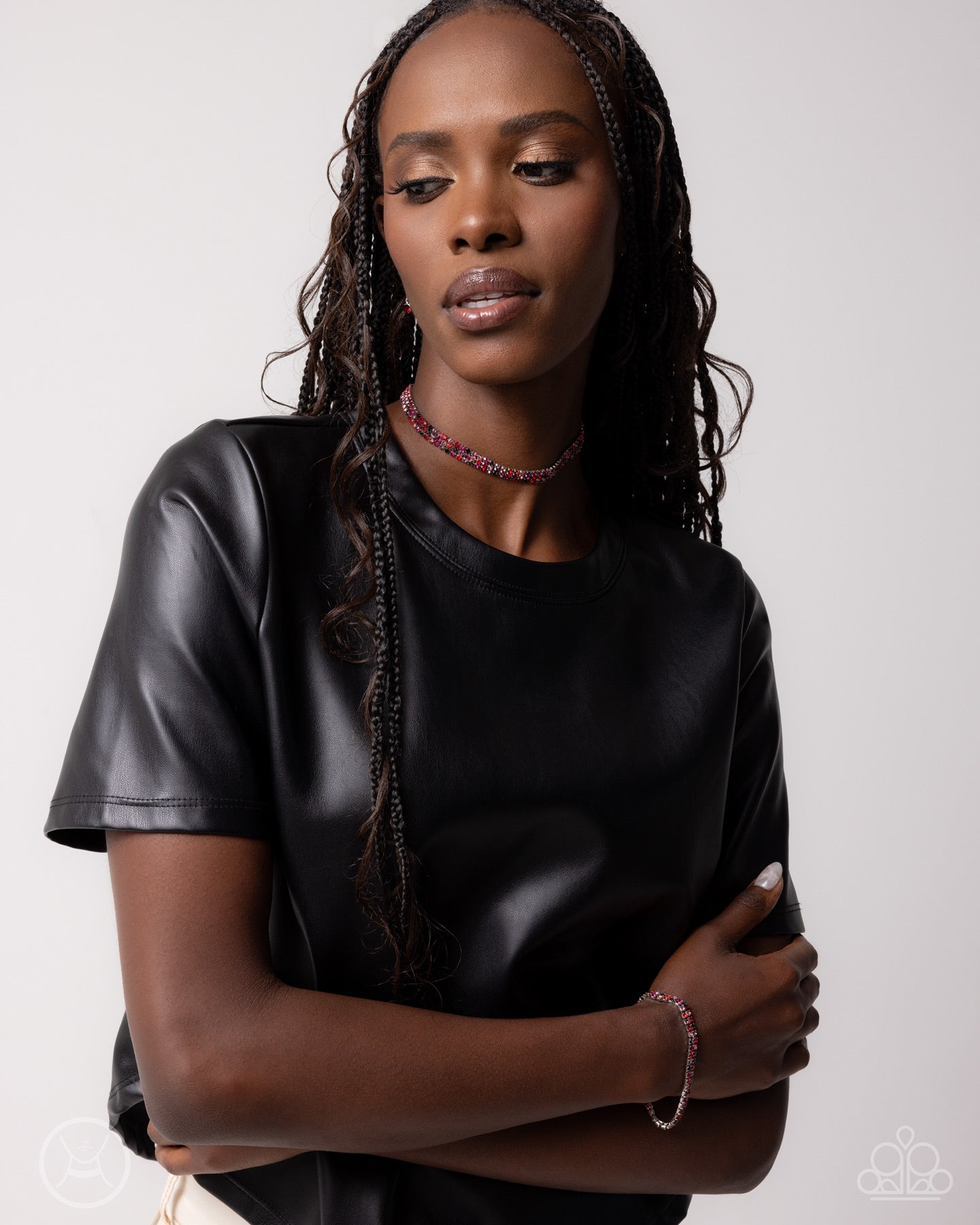 Complete Look - Red & Black Rhinestones