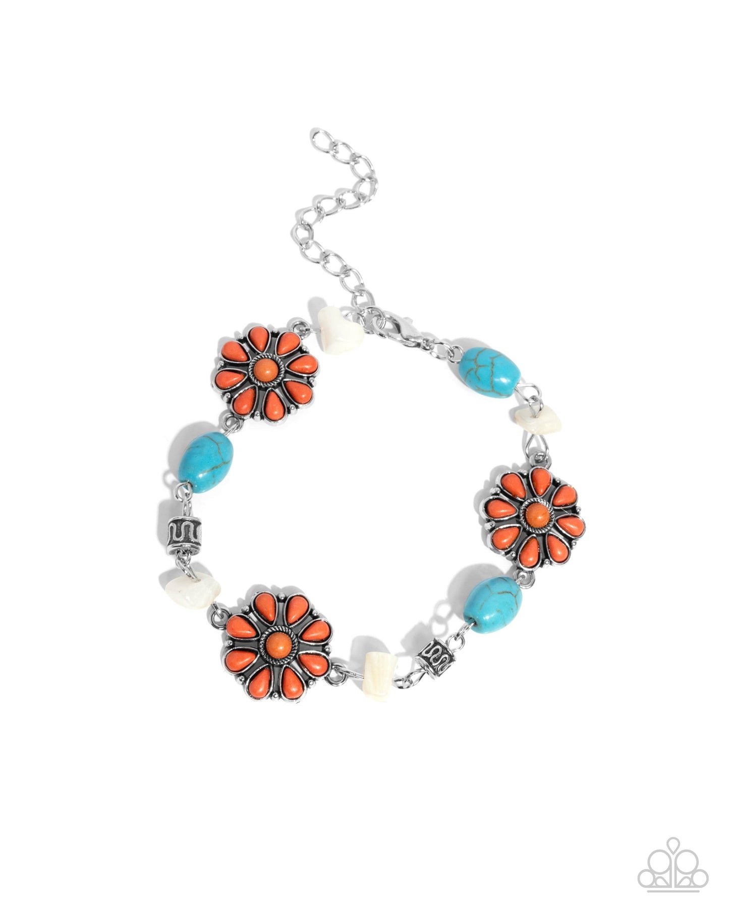 Complete Look - Turquoise & Orange Flower