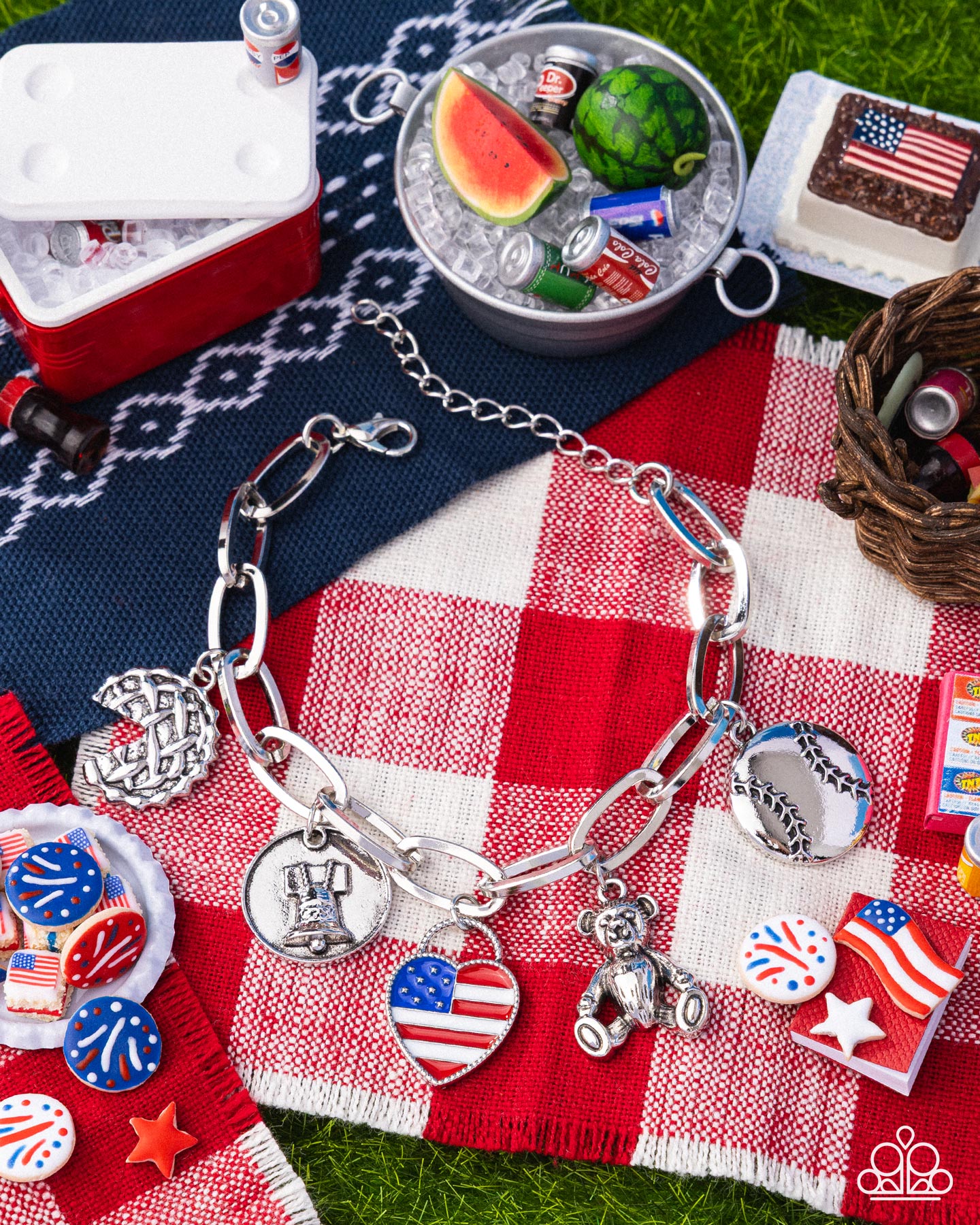 Adorably All American - Multi- Red