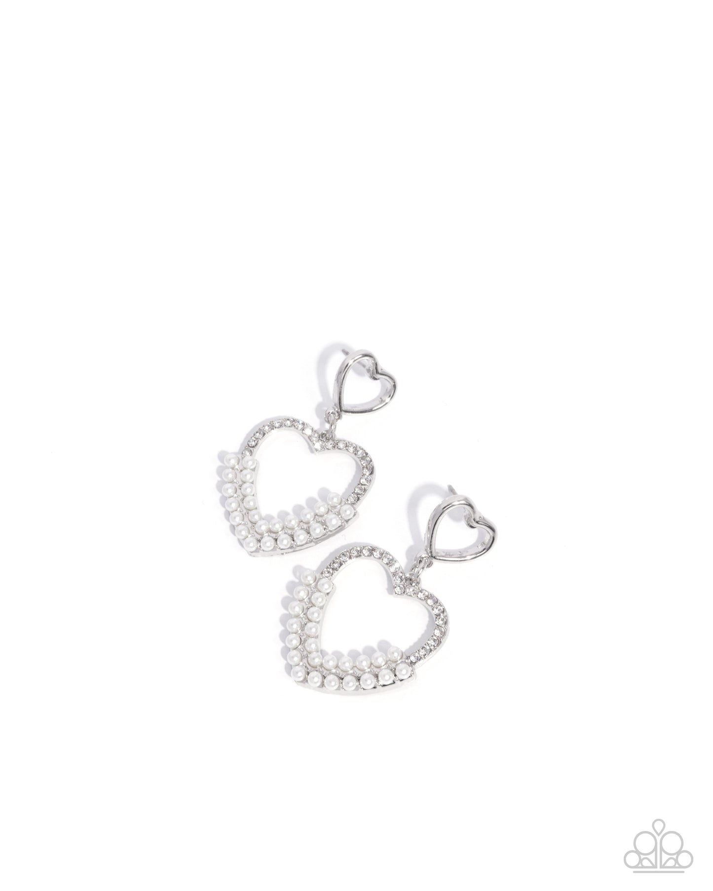 Dangling Damsel - Hearts - White