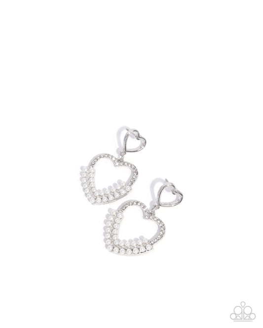 Dangling Damsel - Hearts - White