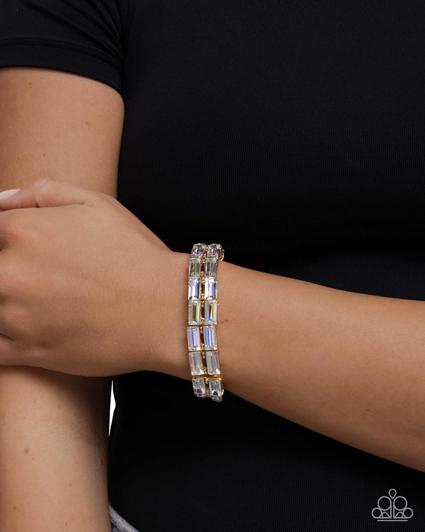 Symmetrical Statement - Iridescent - Yellow