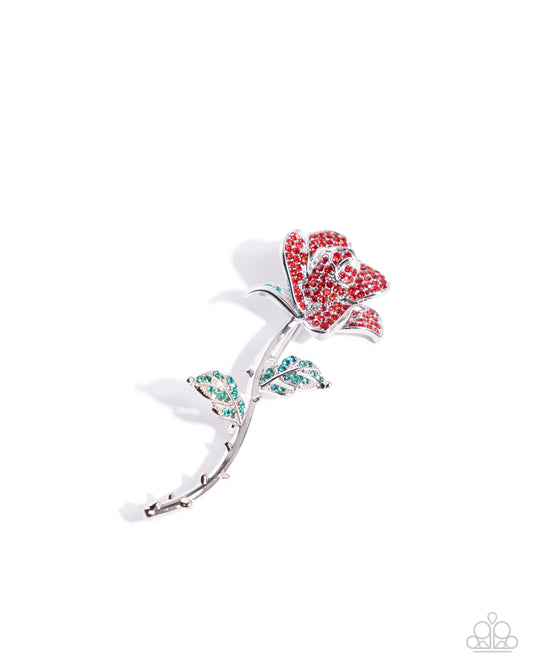 Reliable Rose - Brooches - Red
