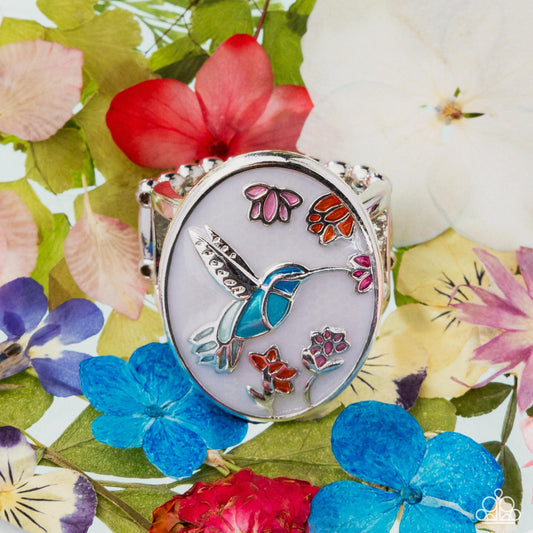 Hummingbird Hope - Multi - White