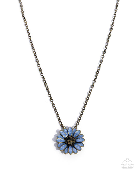 Parisian Posy -Blue - Brass