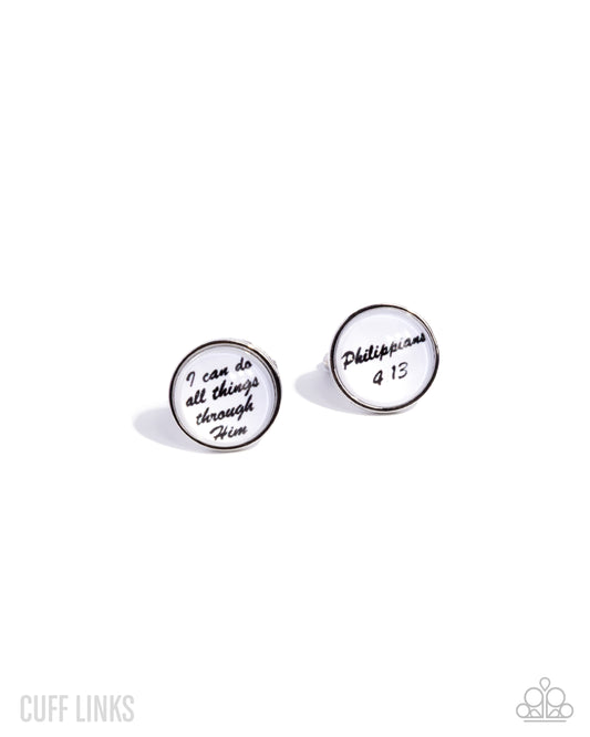 Motivated by Grace - Cuff Links - White