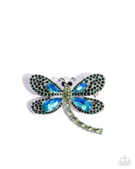 Divine Dragonfly - Brooches - Green