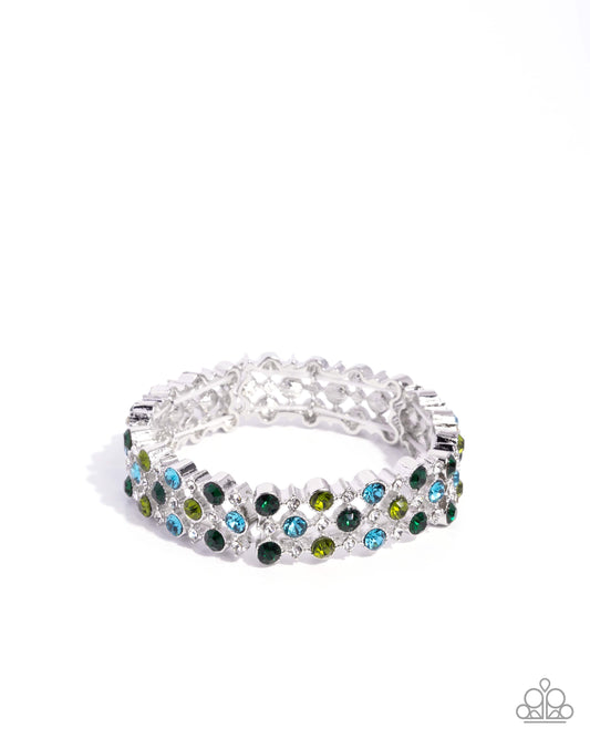 Ladylike Lattice - Multi - Green