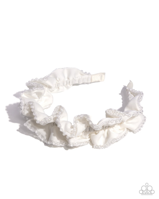 Beaded Broadcast - Hair Accessories - White