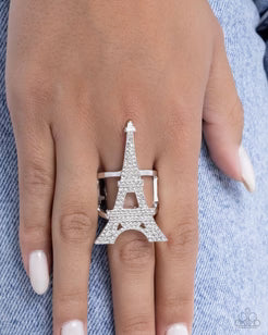 Eiffel Tower Ease - Silver - White