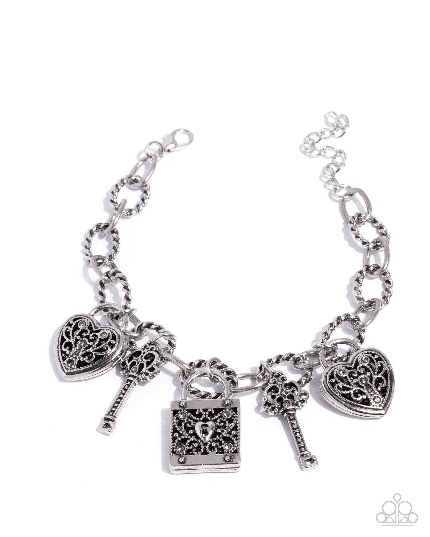 Flirty Filigree -Hearts - Silver