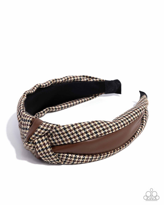Houndstooth Haute - Hair Accessories - Brown