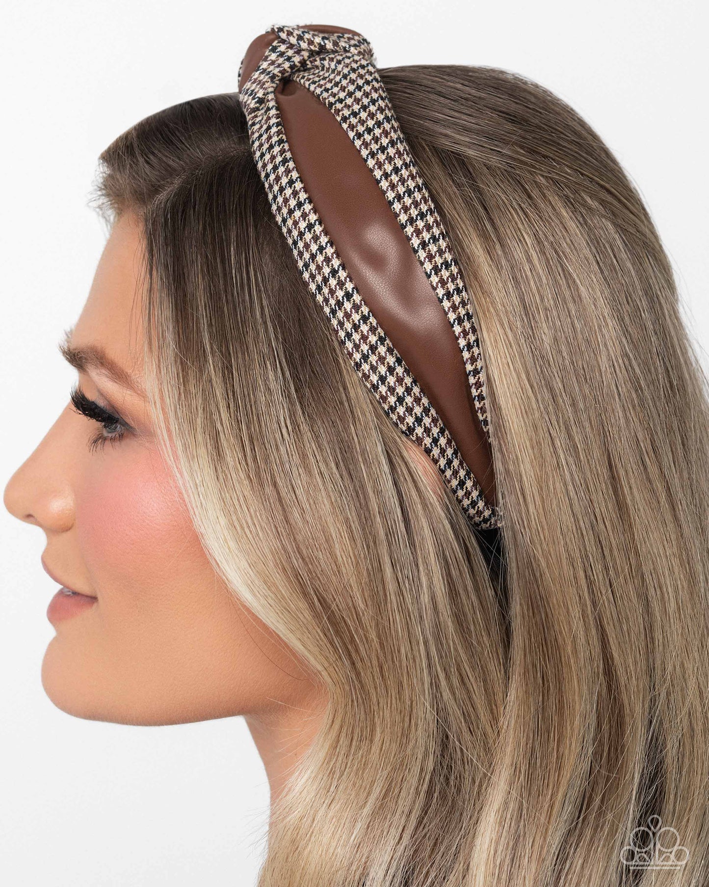 Houndstooth Haute - Hair Accessories - Brown