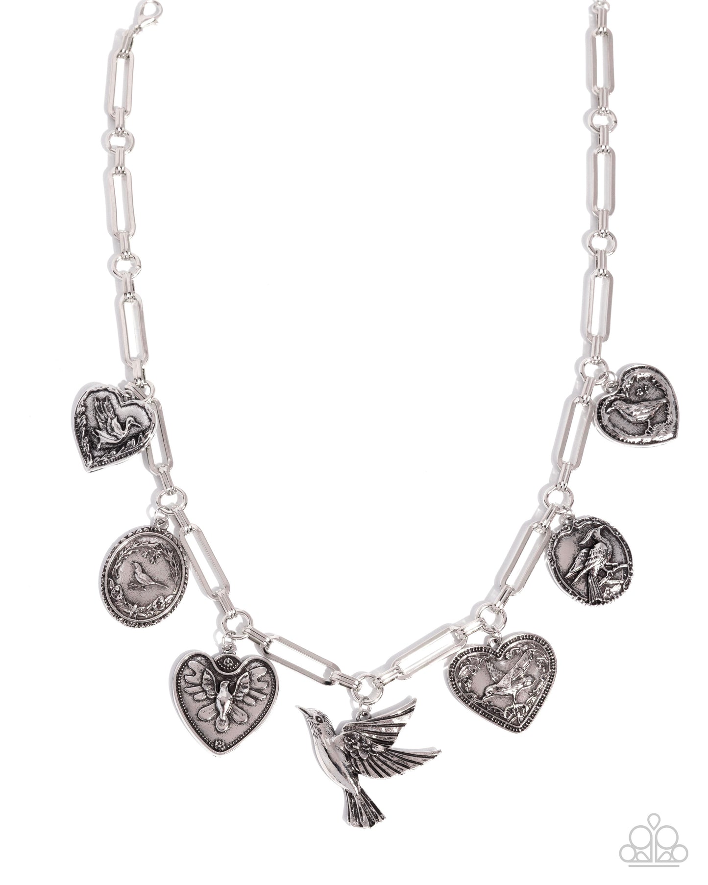 Sparrow Social - Hearts - Silver