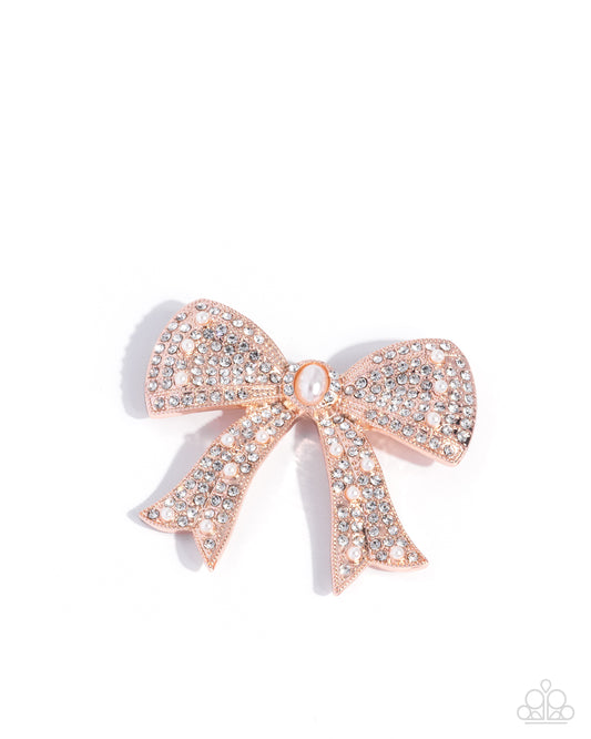 Bow Bravado - Brooches - Rose Gold