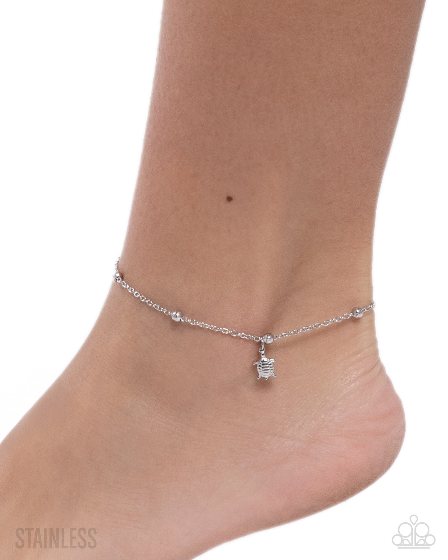 Turtle Timbre - Anklet - Silver