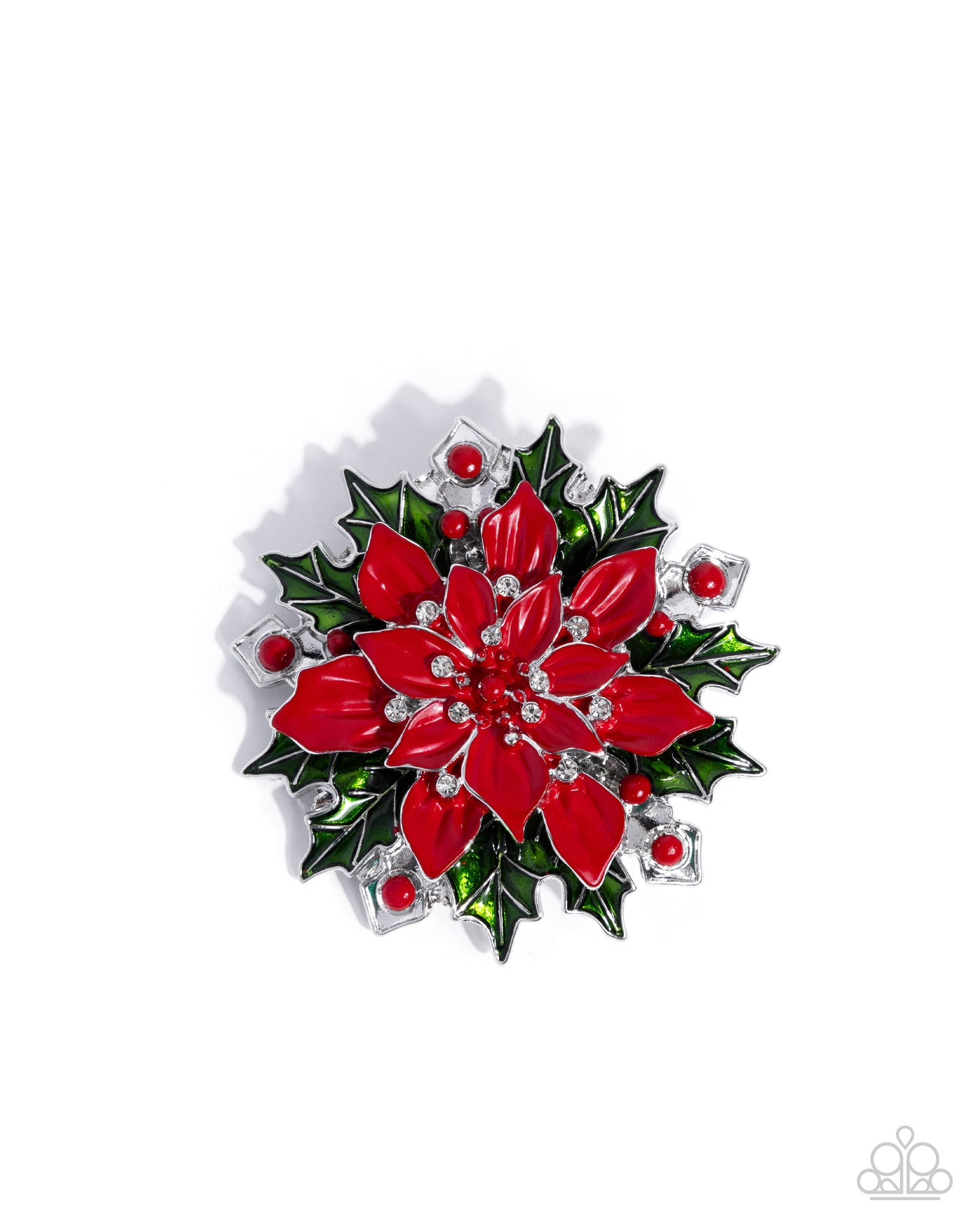 Popular Poinsettia - Brooches - Red
